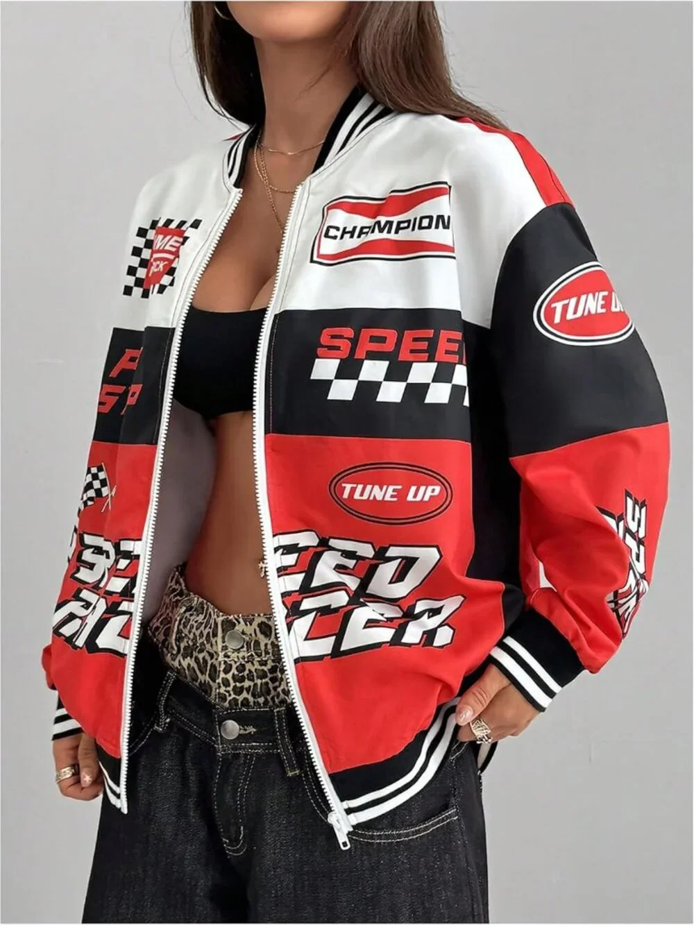 Women's F1 Racer Car Jackets Letterman Varsity Bomber Jackets